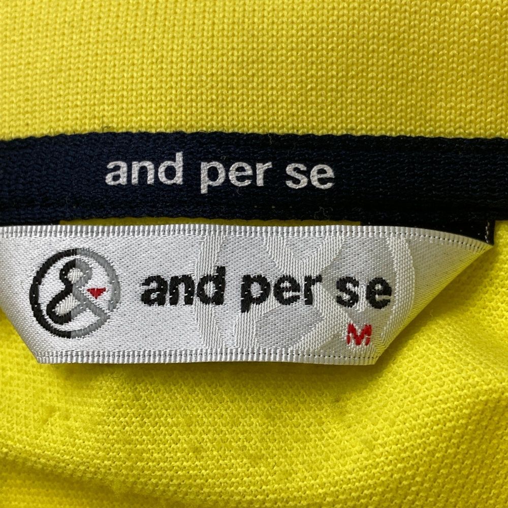 サイズ：M AND PER SE アンパスィ 半袖ポロシャツ イエロー系