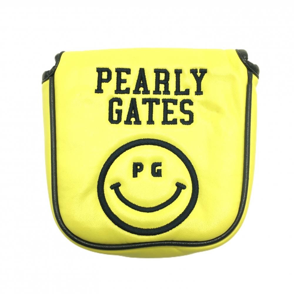 パーリーゲイツ パターカバー ライトイエロー×ネイビー ニコちゃん