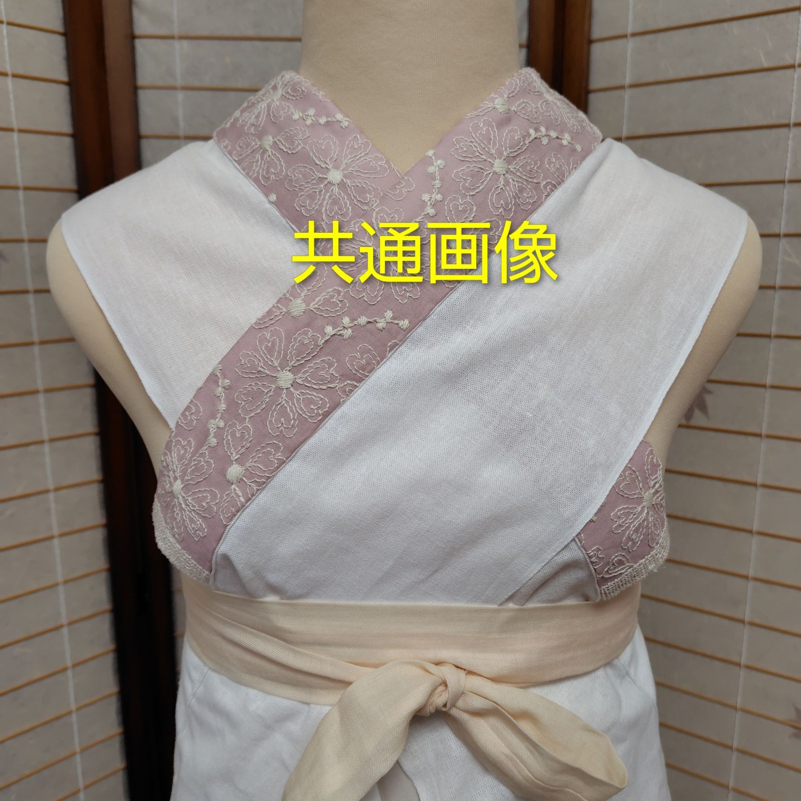 半襦袢 うそつき衿】半襦袢ジレ かんたん半襦袢 ハンドメイド【ふらわ 