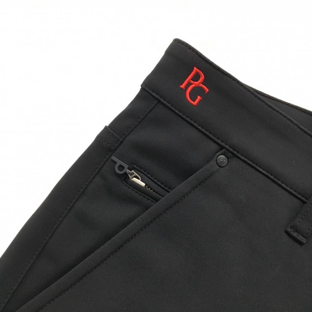美品】パーリーゲイツ パンツ 黒 ストレッチ ロゴレッド メンズ 5(L