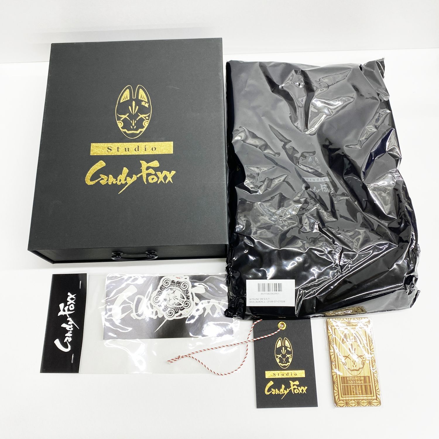 ☆加古川物流】【中古品】Candy Foxx KITSUNE S/S Tシャツ BLACK L