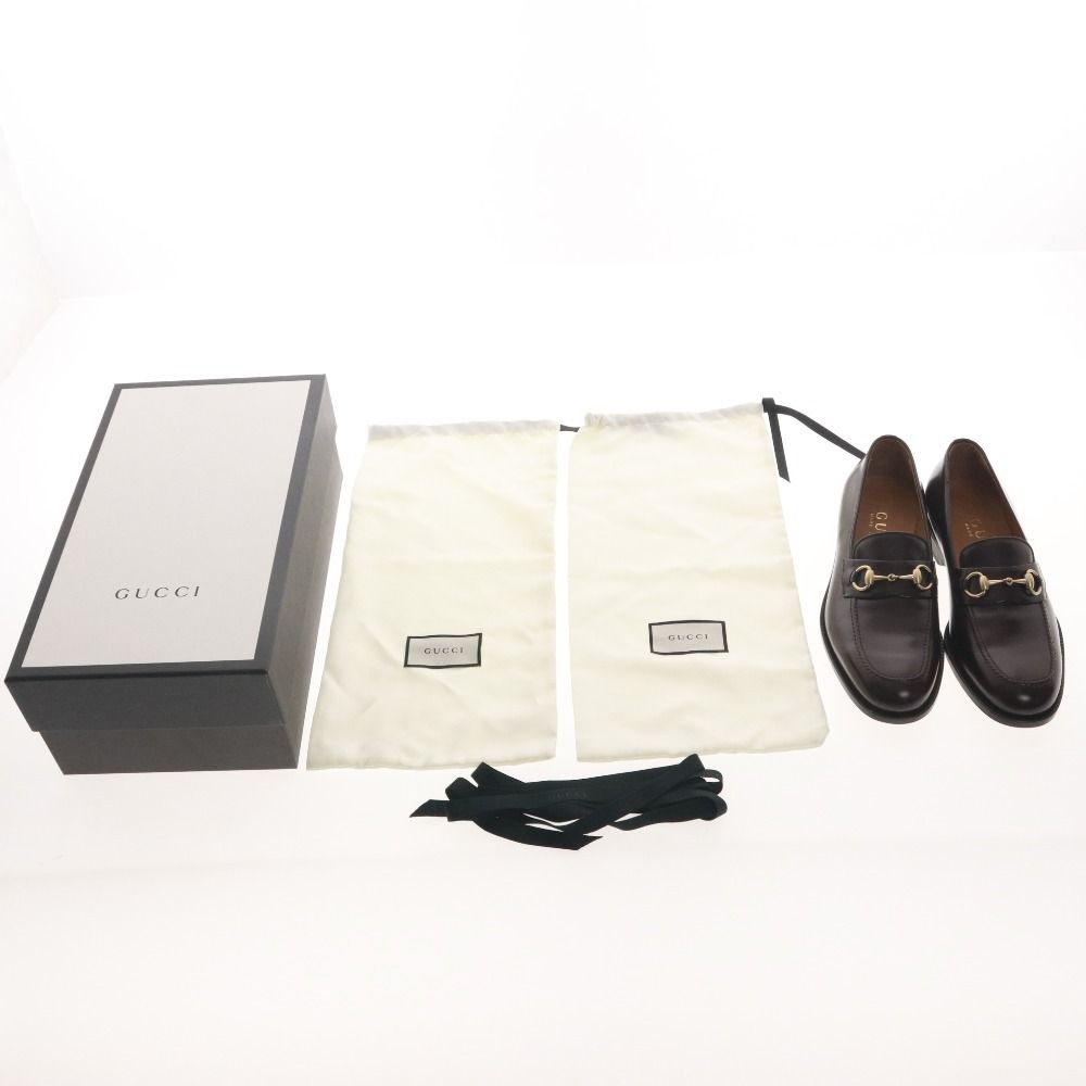 □ グッチ GUCCI ホースビットローファー 110-0214 靴 革 金具 メンズ 