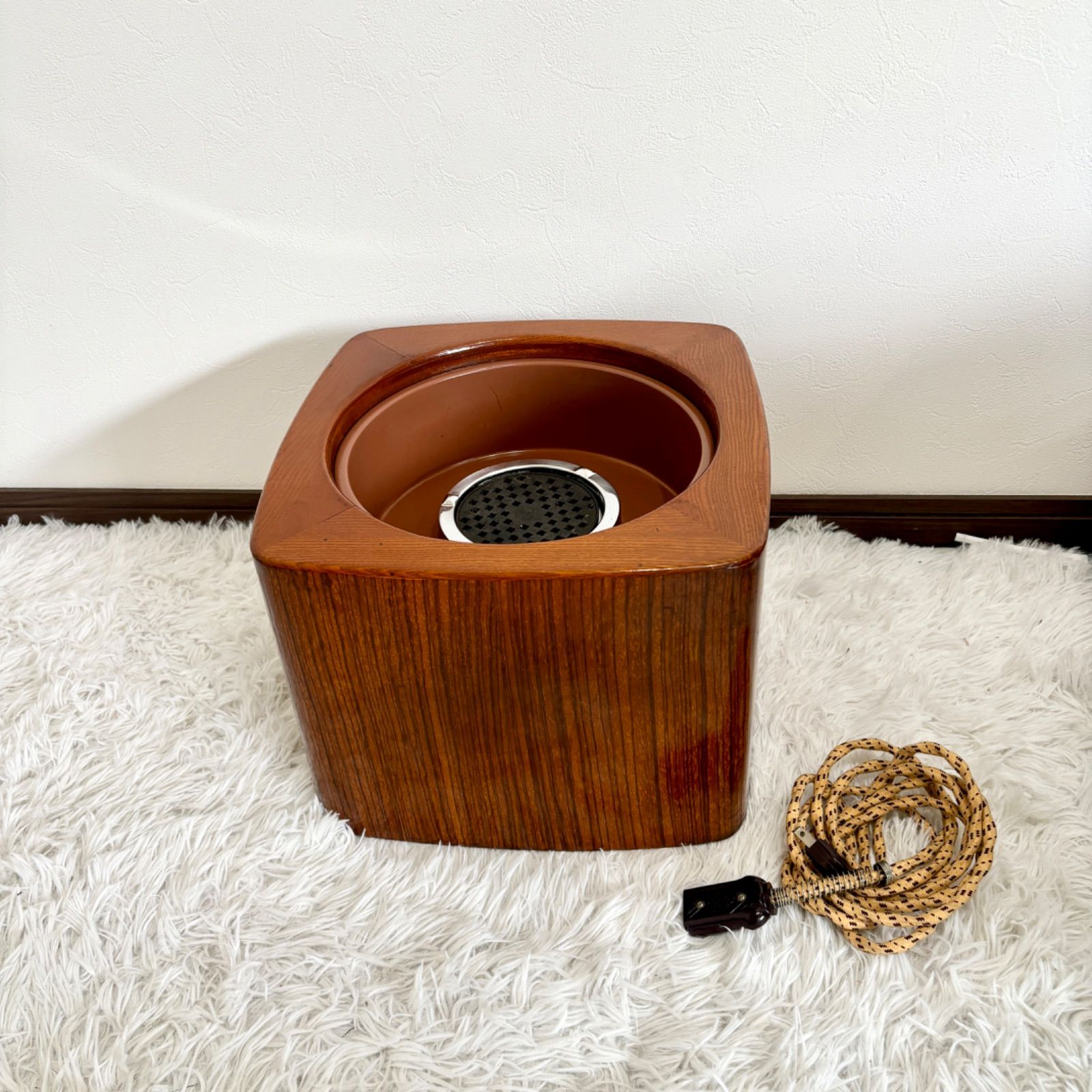 日立 電気火鉢 BS-338型 昭和レトロ アンティーク 火鉢 動作確認済み