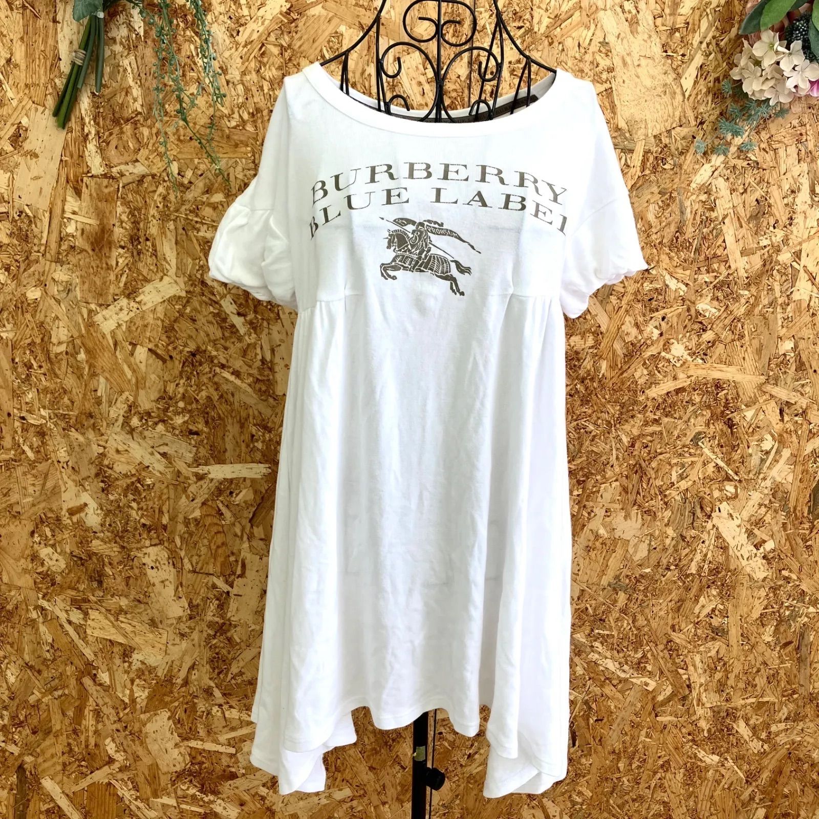 SG5217 BURBERRY バーバリー ブルーレーベル ロゴ入り 半袖チュニック