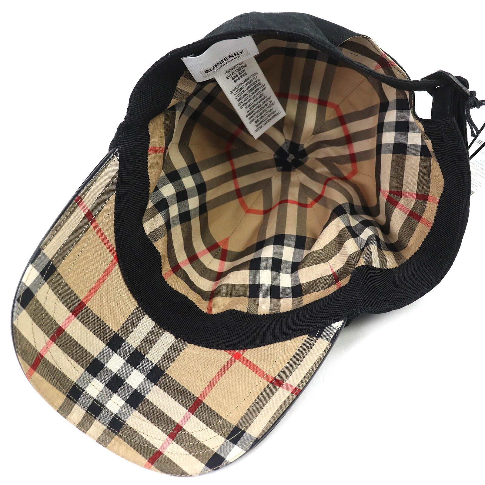 美品△BURBERRY バーバリー 8068040 コットン100％ 裏地ノバチェック柄