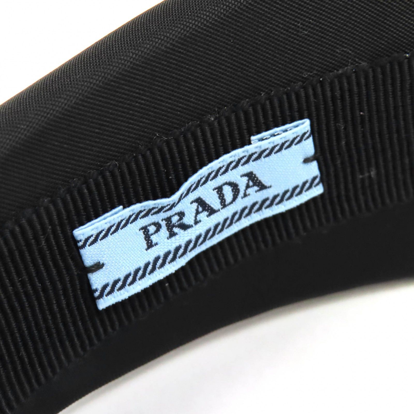 極美品△PRADA プラダ 1IH016 トライアングルロゴ 三角ロゴプレート RE