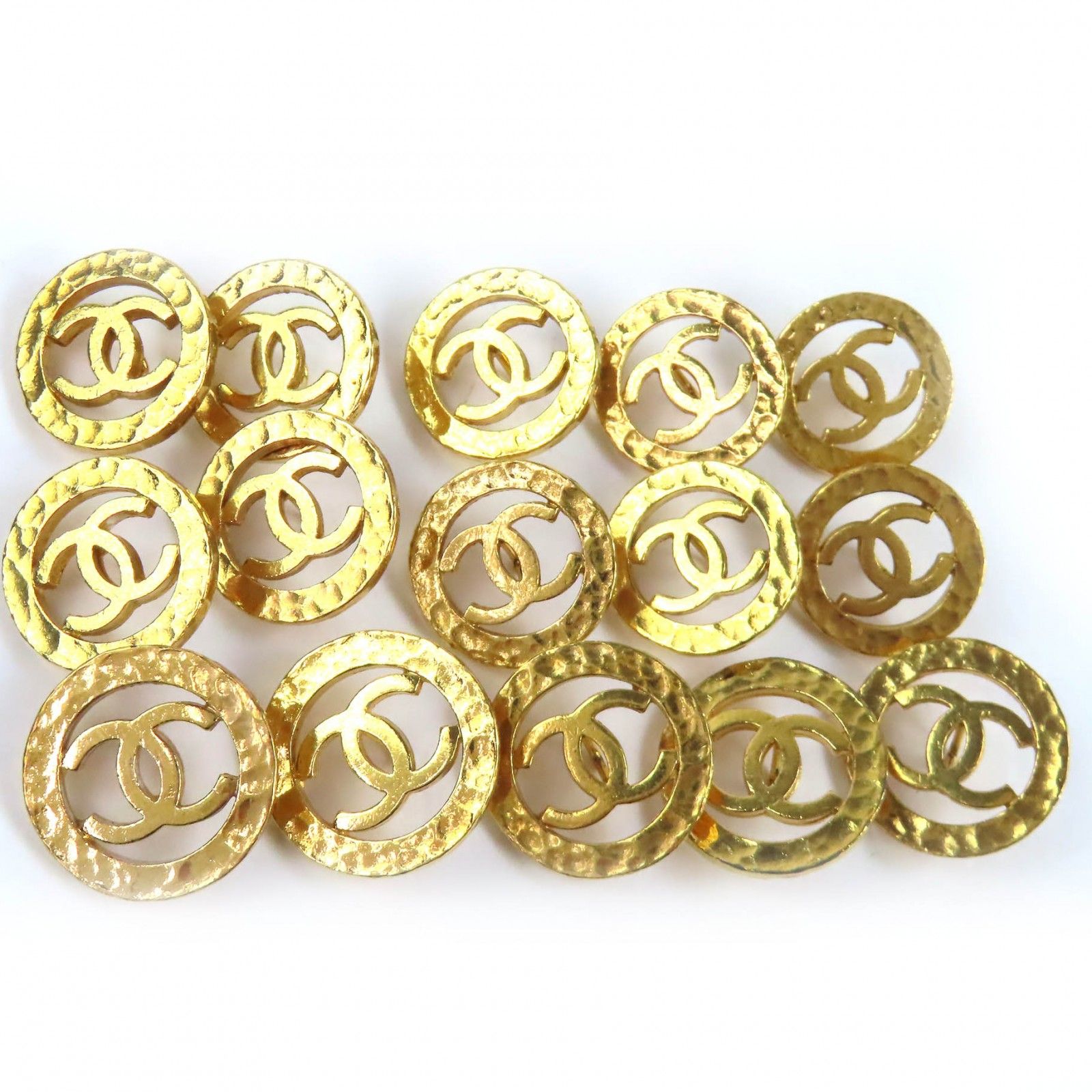 美品△CHANEL シャネル ヴィンテージ ココマーク 金ボタン 大5個 小10