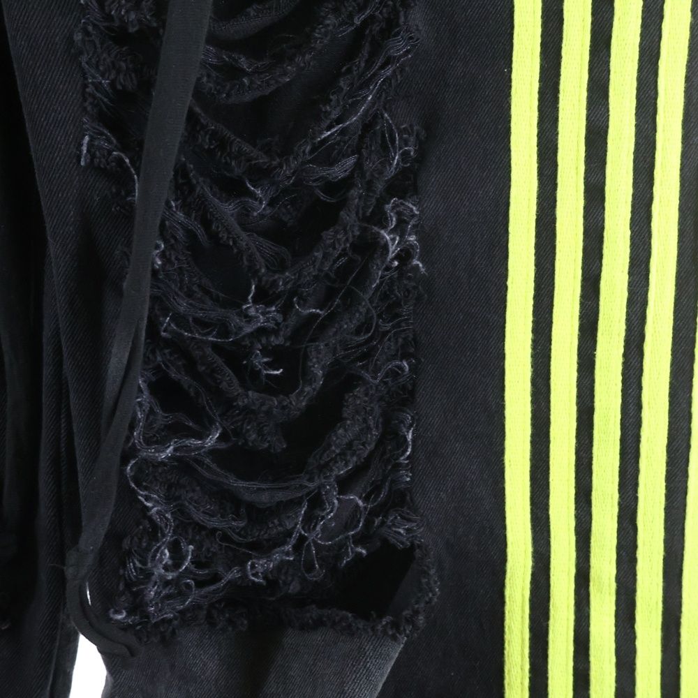 YORI SPORT (ヨリ スポーツ) 5STRIPE DENIM ダメージ加工 サイド