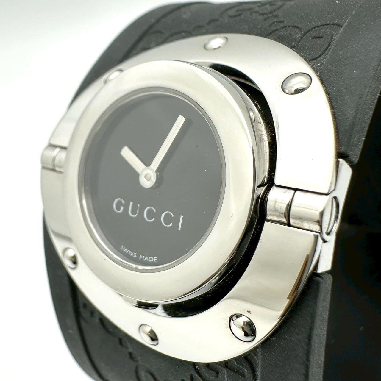 GUCCI グッチ 腕時計 トワール バングルウォッチ 112 GG ラバー 