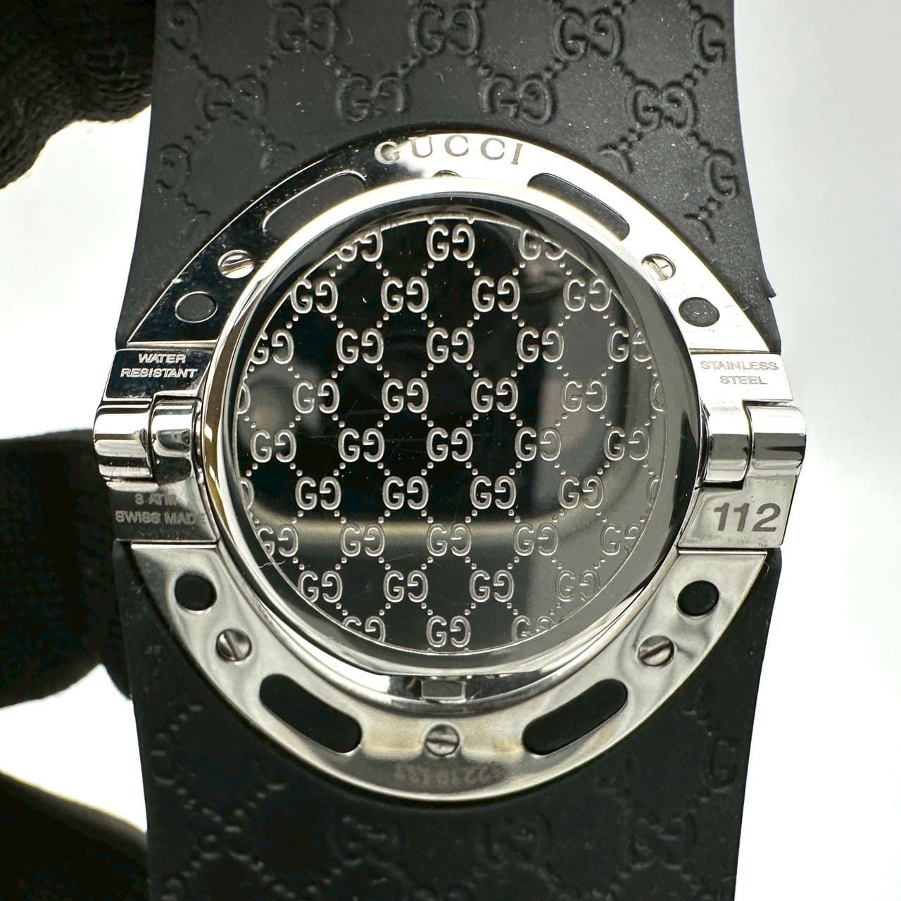 GUCCI グッチ 腕時計 トワール バングルウォッチ 112 GG ラバー 
