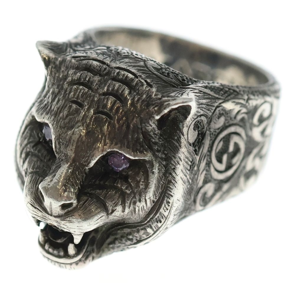 GUCCI (グッチ) キャットヘッド リング Sv925 シルバー 15 指輪