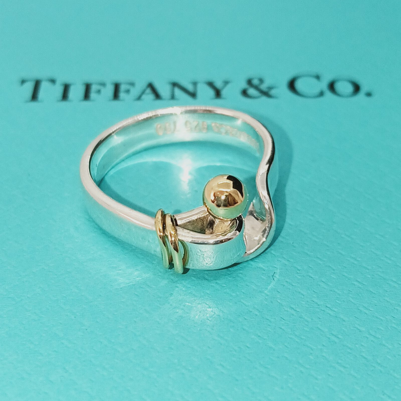 新品仕上げ】オールドティファニー TIFFANY フック＆アイ リング SV925