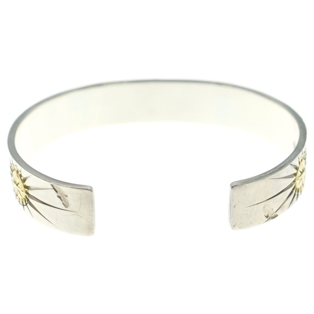 GODSUNS (ゴッドサンズ) 特注K18付き太陽彫りバングル シルバー