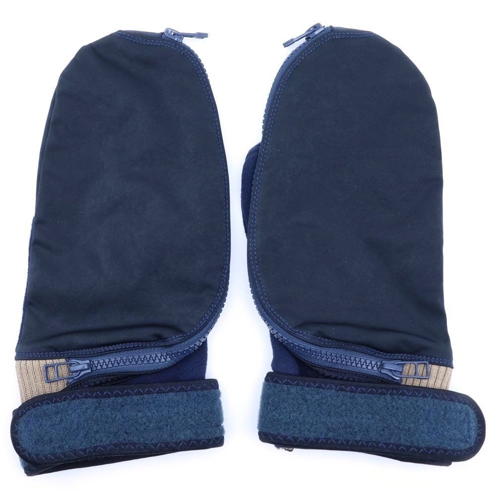 meanswhile (ミーンズワイル) ジップポケット付き ミトングローブ