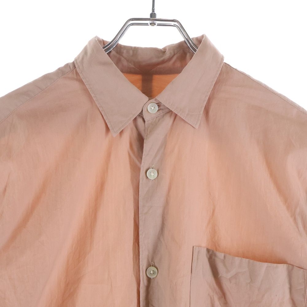 COMOLI (コモリ) 18SS レギュラーカラー コットン長袖シャツ ピンク