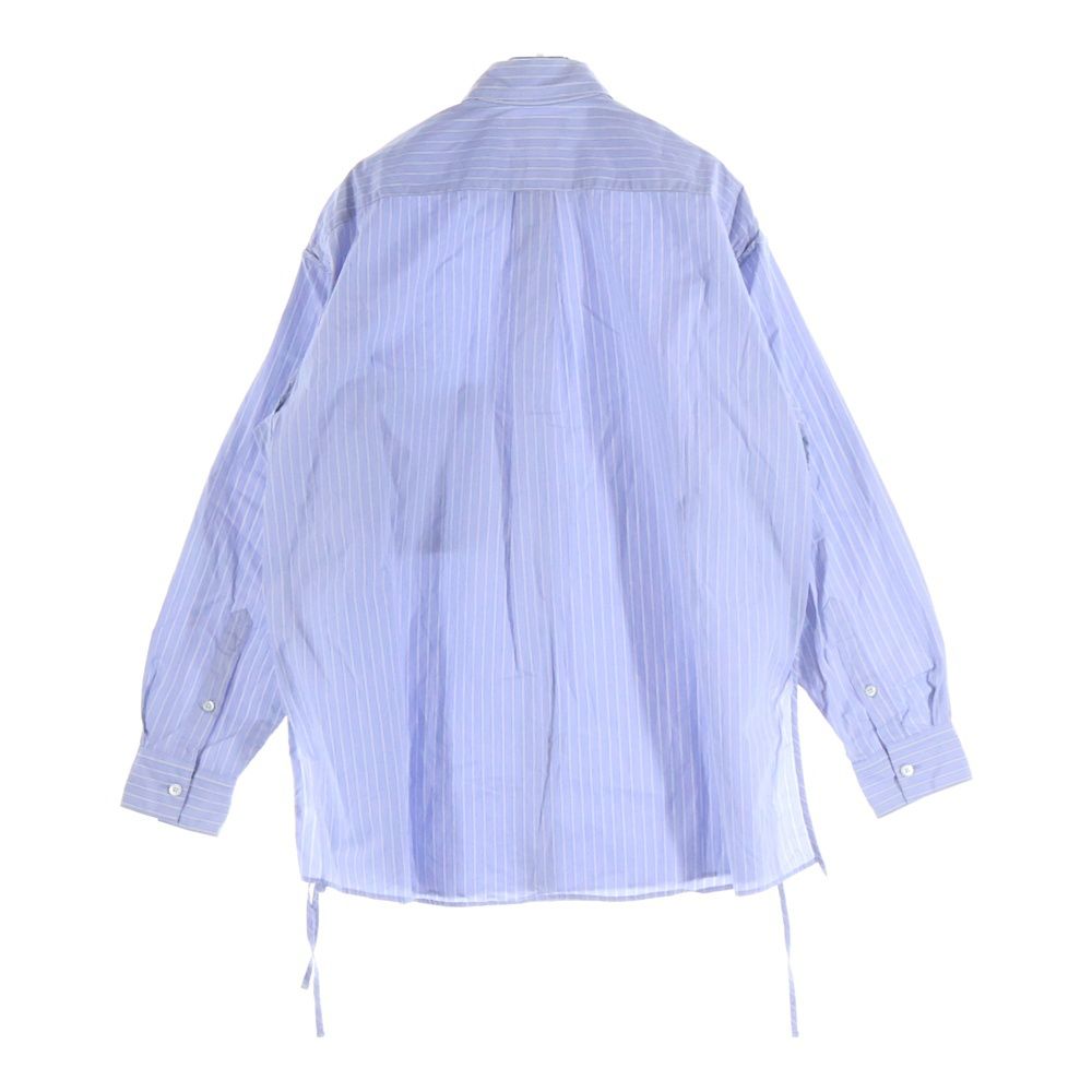 YOKE × THOMAS MASON ブルーストライプ長袖シャツ YOKE (ヨーク) 21AW ×THOMAS MASON STRIPED PIPING SHIRT トーマス