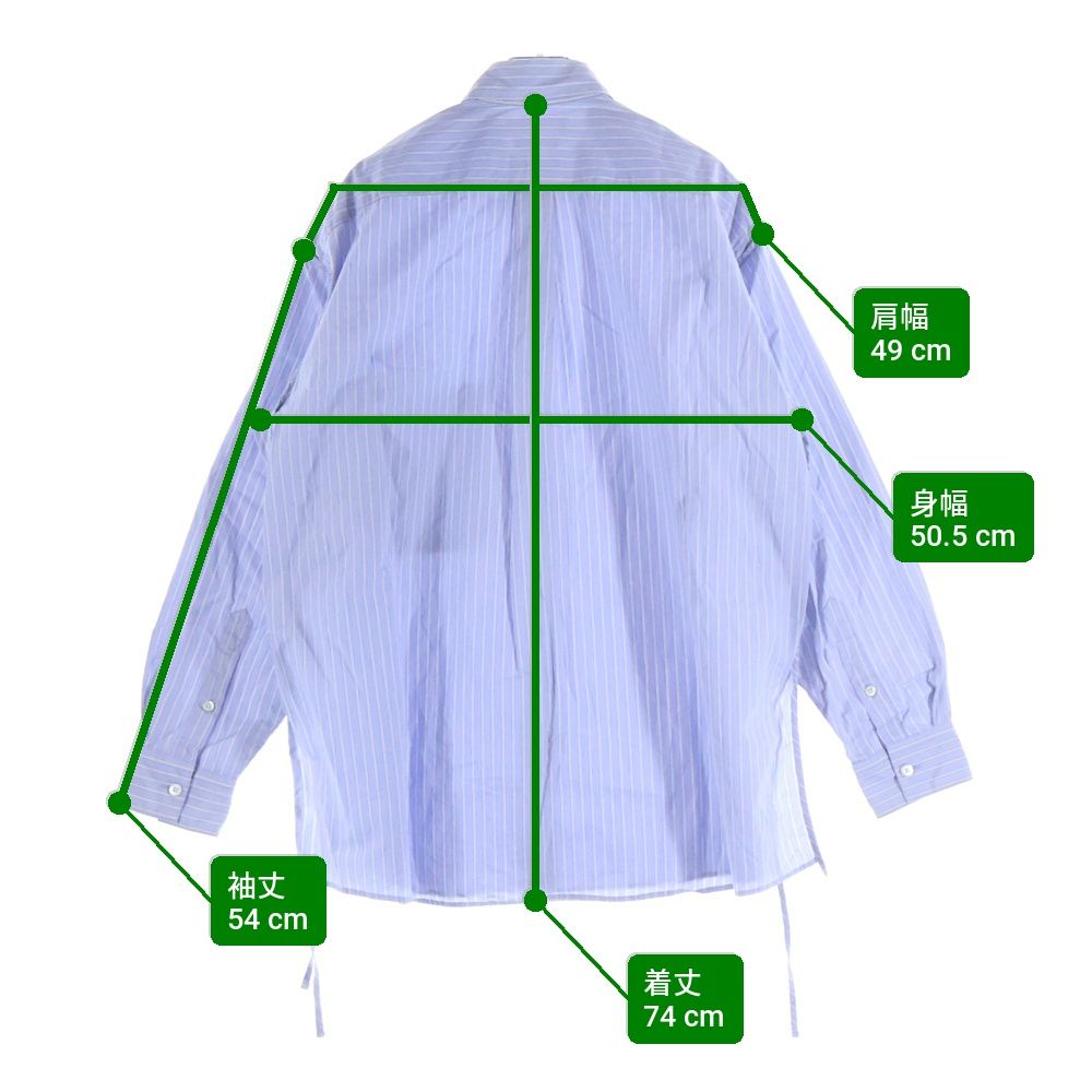 YOKE (ヨーク) 21AW ×THOMAS MASON STRIPED PIPING SHIRT トーマス