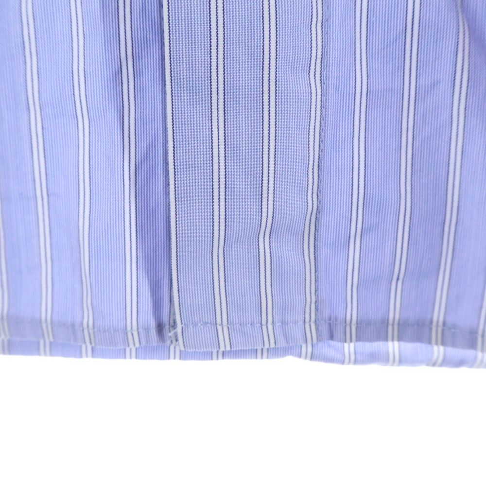 YOKE × THOMAS MASON ブルーストライプ長袖シャツ YOKE (ヨーク) 21AW ×THOMAS MASON STRIPED PIPING SHIRT トーマス