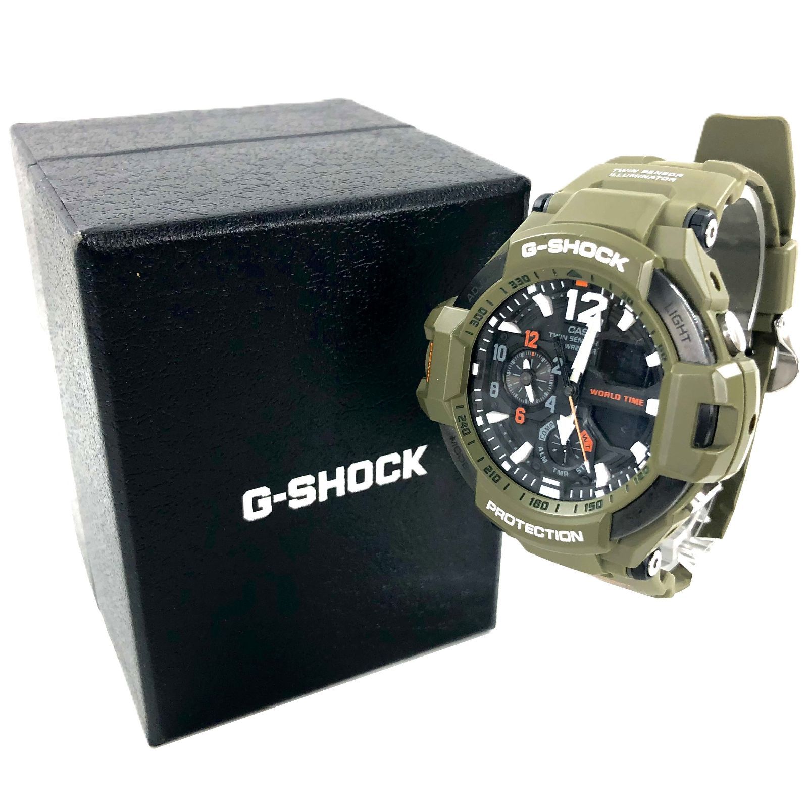 CASIO カシオ G-SHOCK ジーショック GA-1100KH ラバー/QZ ブラック文字