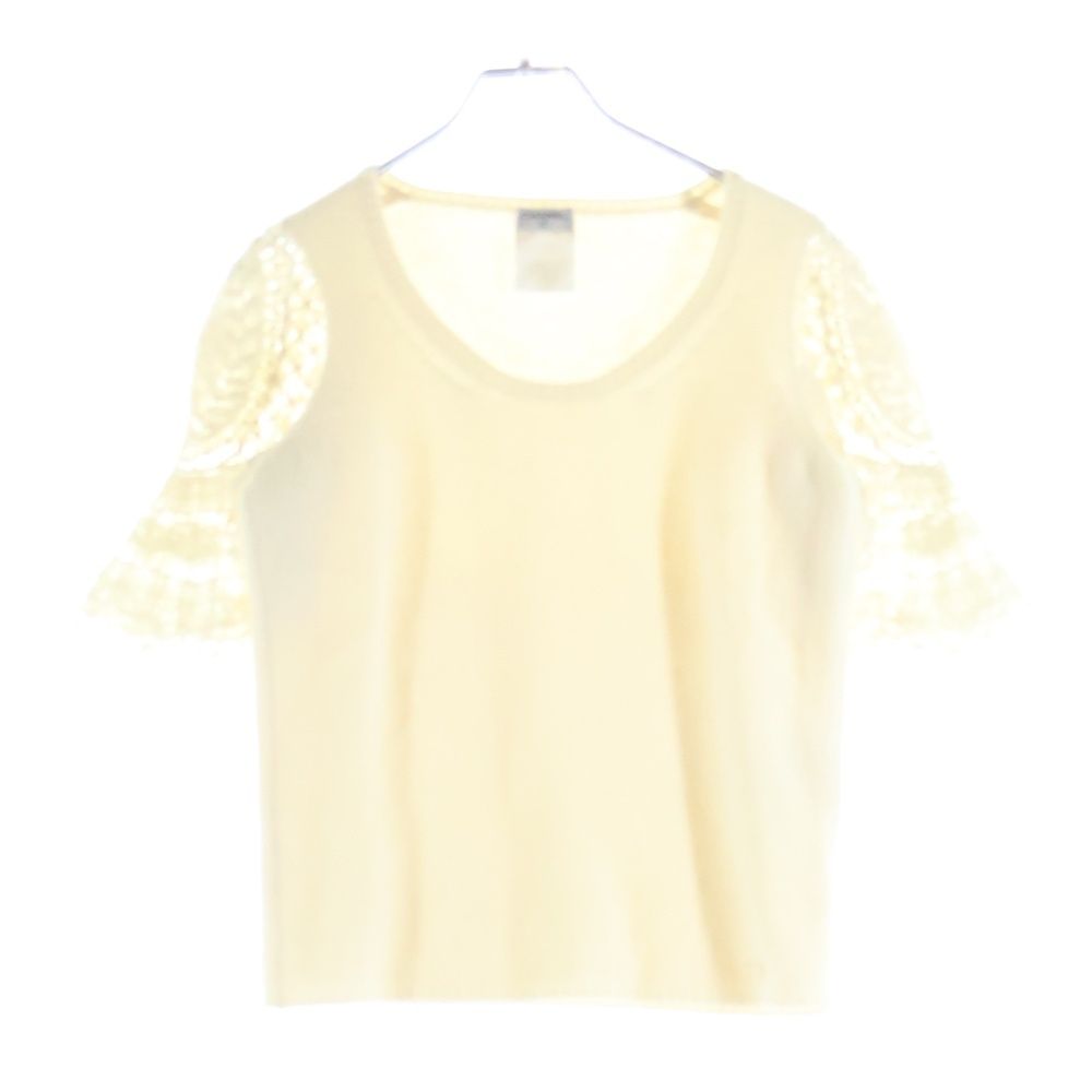 CHANEL (シャネル) ニットベスト カシミヤ ホワイト P27581V20089