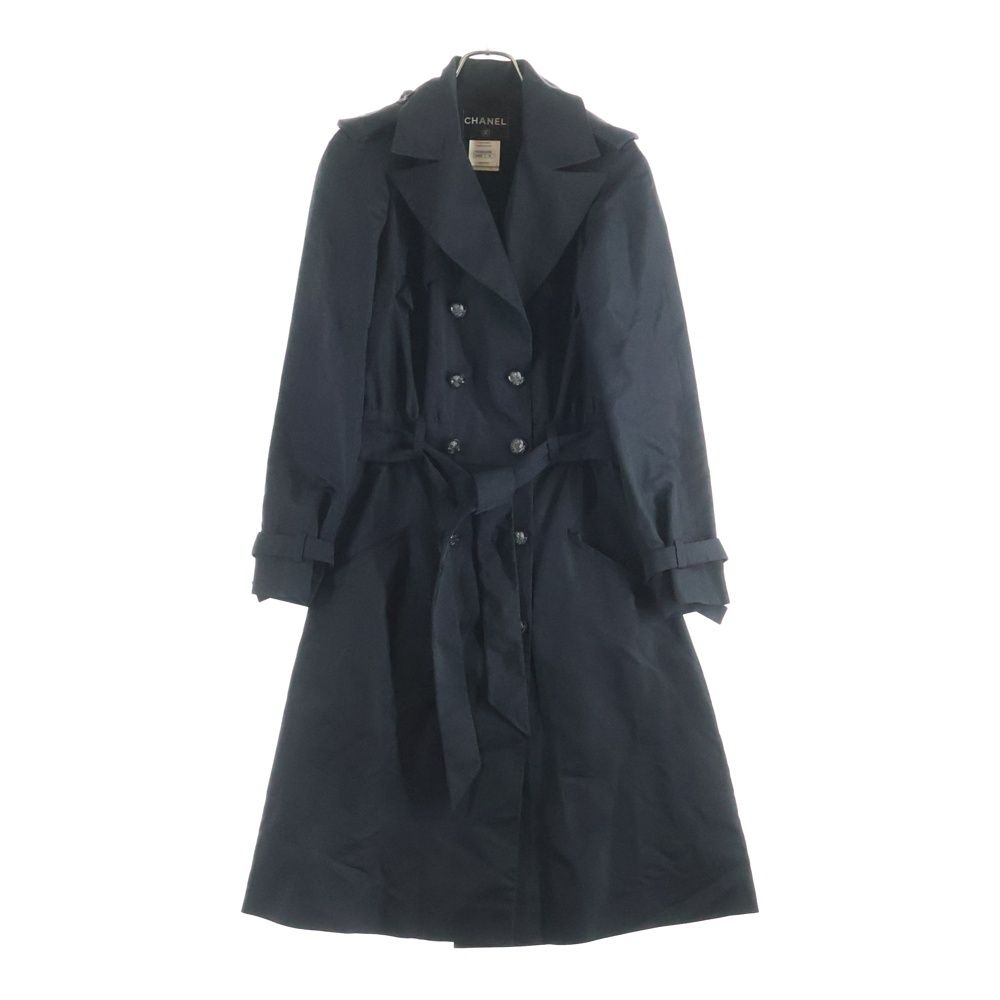 CHANEL (シャネル) シルクトレンチコート ブラック P37216V24958