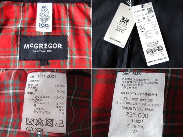 新品タグ付 McGREGOR マクレガー 100周年記念限定 ロゴ刺繍 チェック