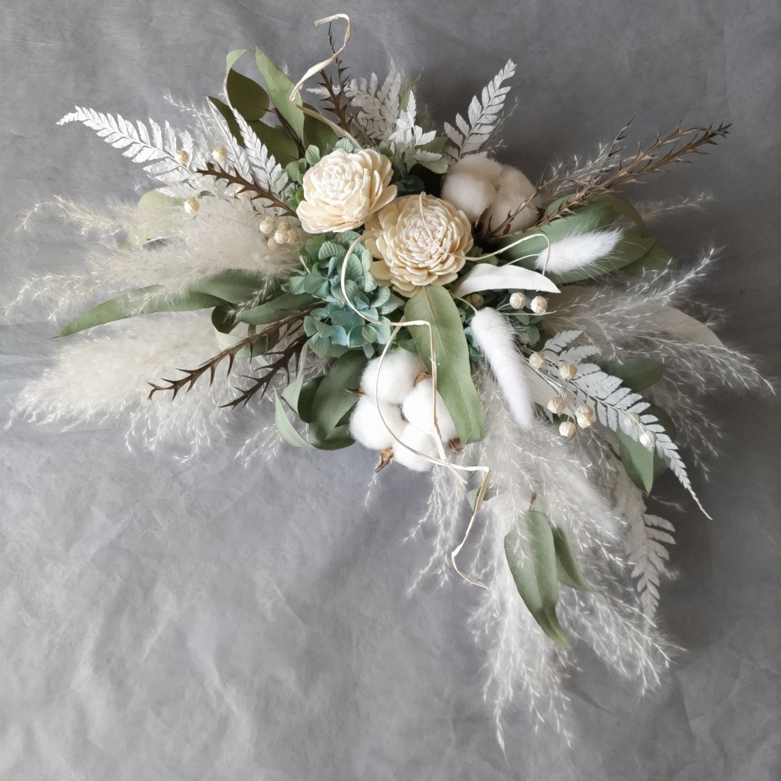 横長スワッグ 北欧系 ドライフラワースワッグ ニューボーンフォト