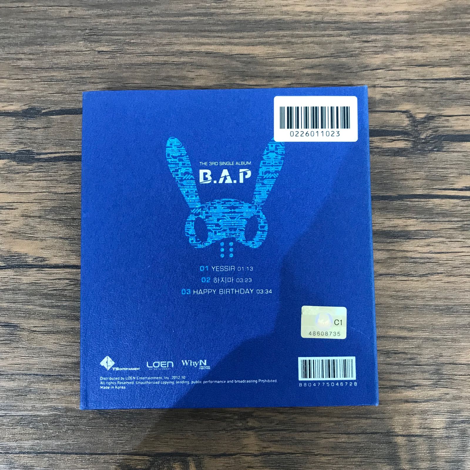 CD】THE 3RD SINGLE ALBUM B.A.P/【アーティスト】B.A.P/GF-0226011023
