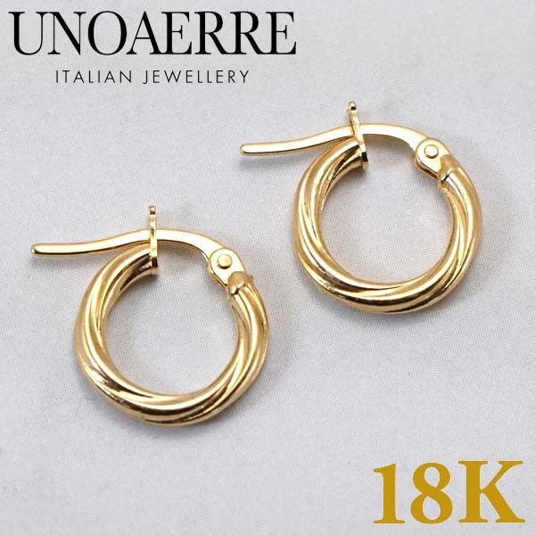 新品】UNOAERRE ウノアエレ ピアス 18金 K18YG イエローゴールド