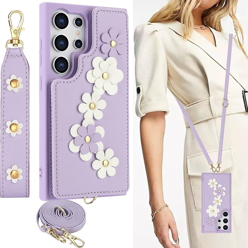 新品】 【WenziLior】 Galaxy S25 Ultra 用 ショルダーケース 3in1