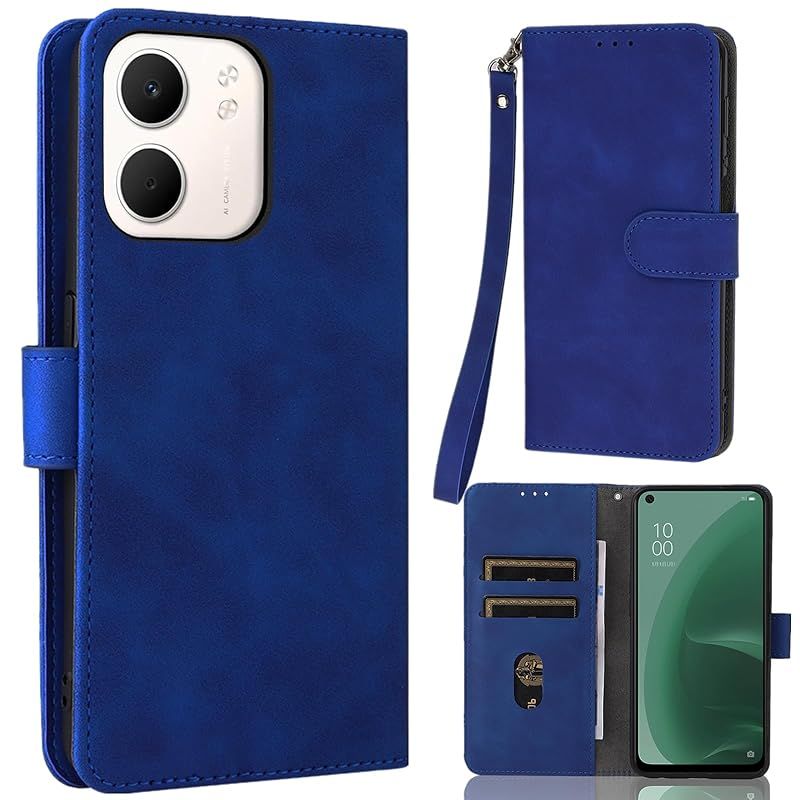 新品】 Heofuixt 適用 OPPO A5x ケース 手帳型 【ストラップ 一本付