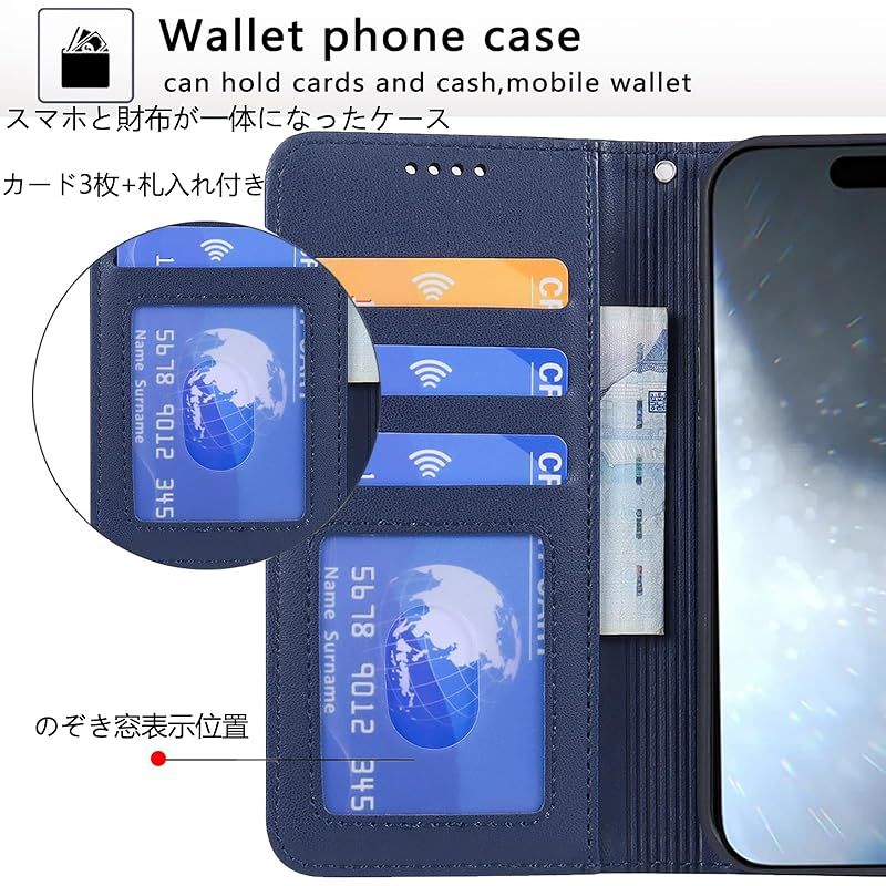 【新品】 【WenziLior】 京セラ かんたんスマホ3 A205KC 用 ケース 手帳型 ストラップ 簡単スマホ3 カバー 適用 かんたんスマホ3 手帳ケース A205KC ワイモバイル 携帯カバー シンプルスマホ3 スマホ