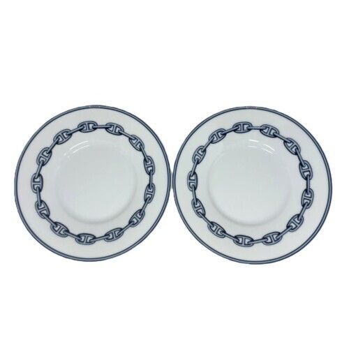 HERMES エルメス シェーヌダンクル ティーカップ＆ソーサー 2客セット