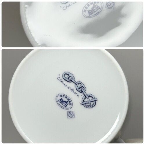 HERMES エルメス シェーヌダンクル ティーカップ＆ソーサー 2客セット