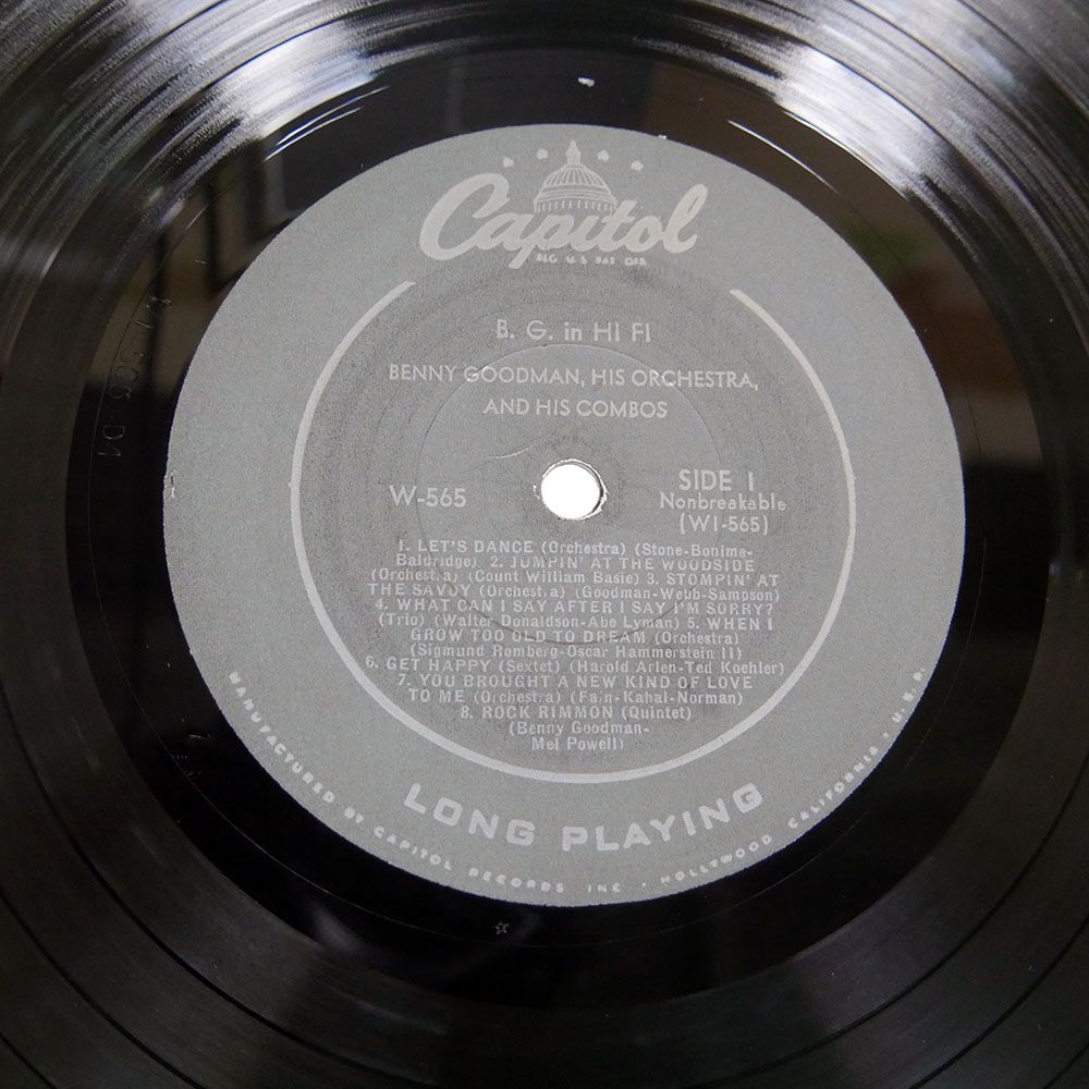 US盤 BENNY GOODMAN/B.G. IN HI FI/CAPITOL W565 LP - メルカリ