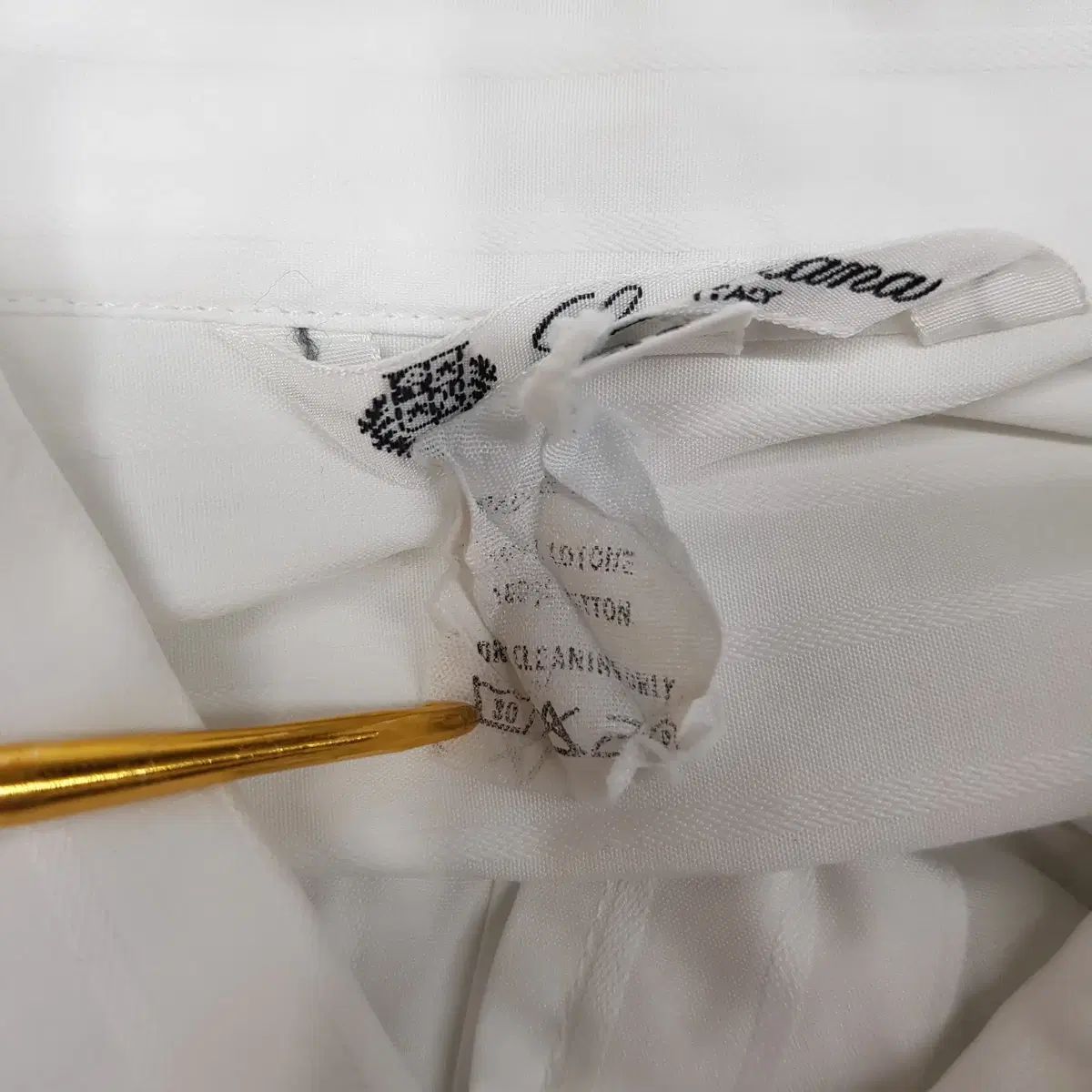 ロロ・ピアーナ Loro Piana ストライプ コットン シャツ サイズ46