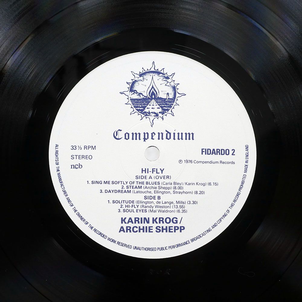 UK盤 KARIN KROG & ARCHIE SHEPP/HI FLY/COMPENDIUM FIDARDO2 LP