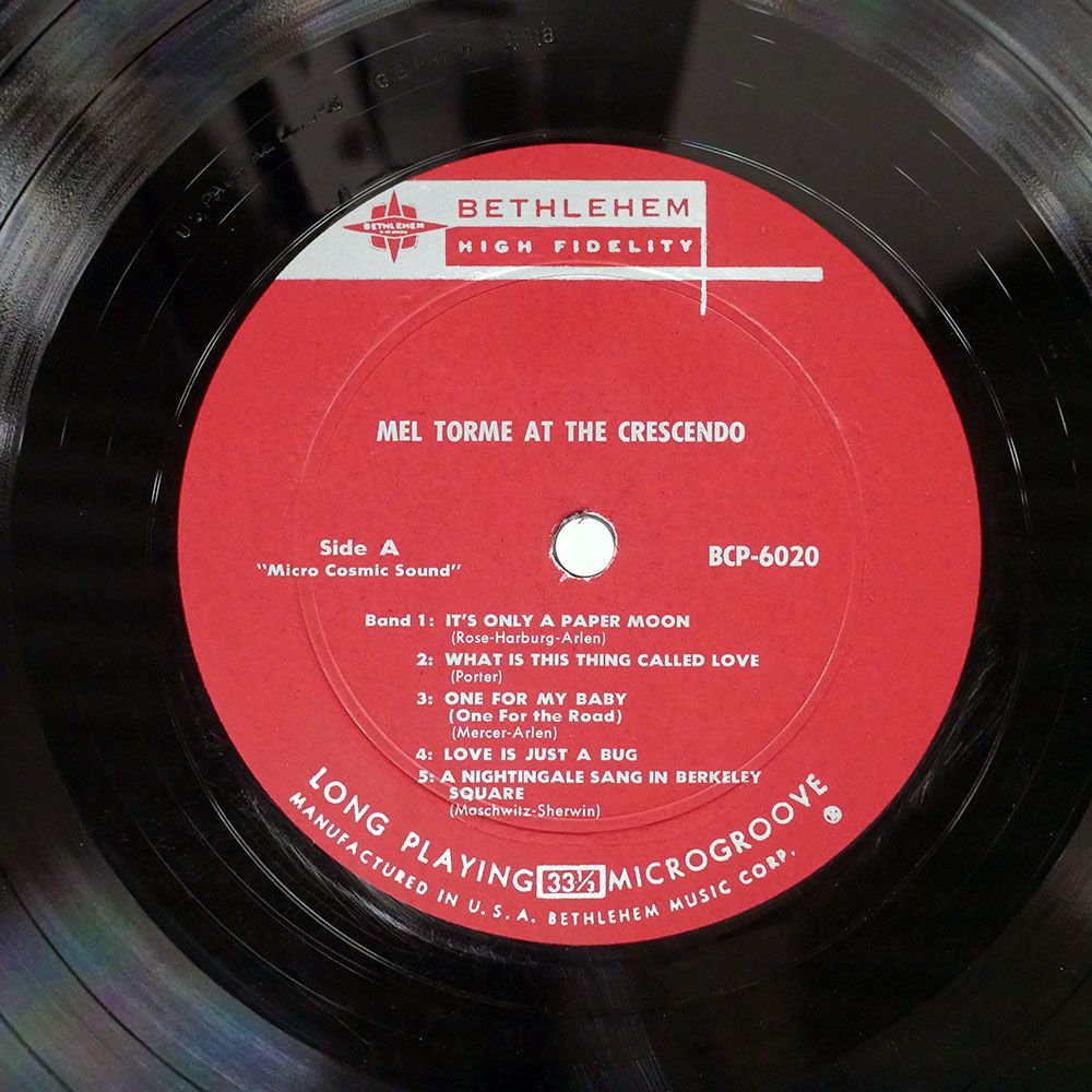 US盤 MEL TORME/GENE NORMAN PRESENTS MEL TORME AT THE CRESCENDO