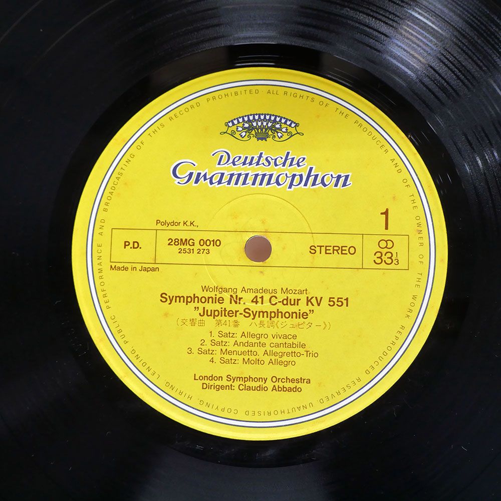 国内盤 クラウディオアバド/モーツァルト 交響曲第41番ジュピター 第40