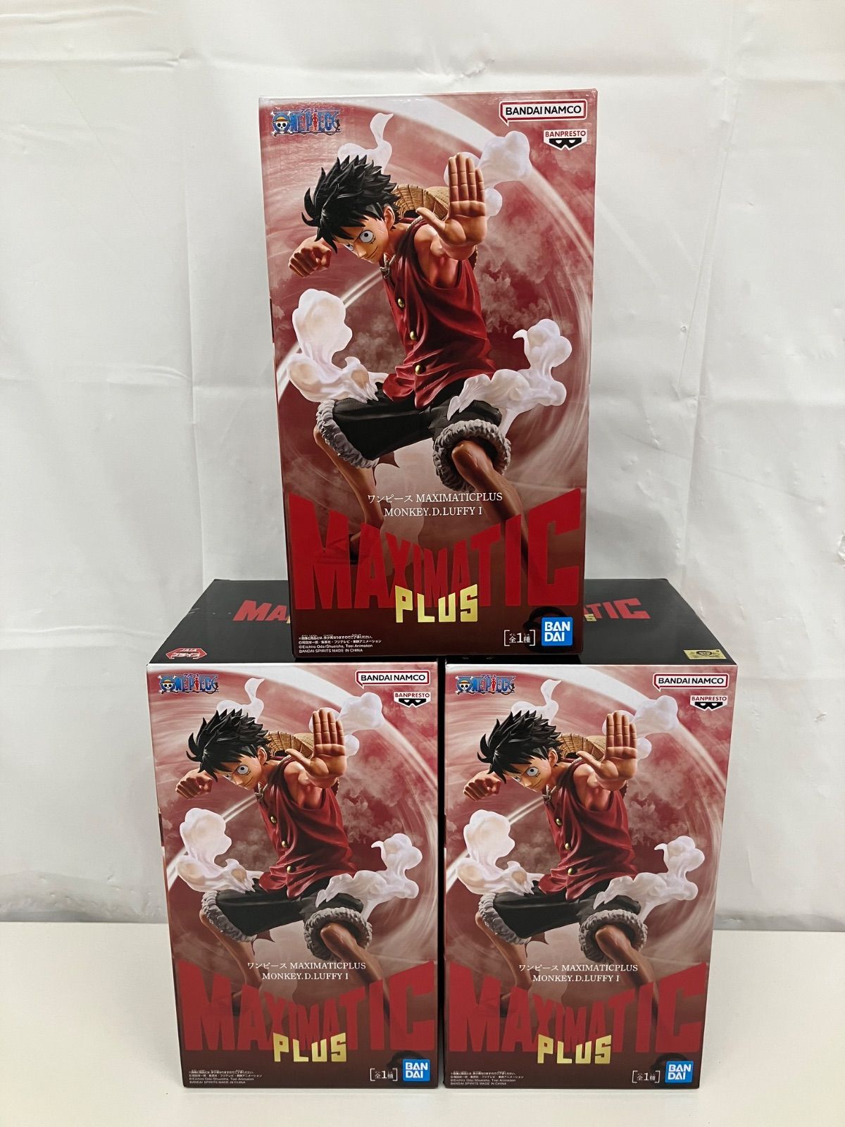 未開封 ワンピース ONE PIECE MAXIMATICPLUS MONKEY.D.LUFFY Ⅰ 3個