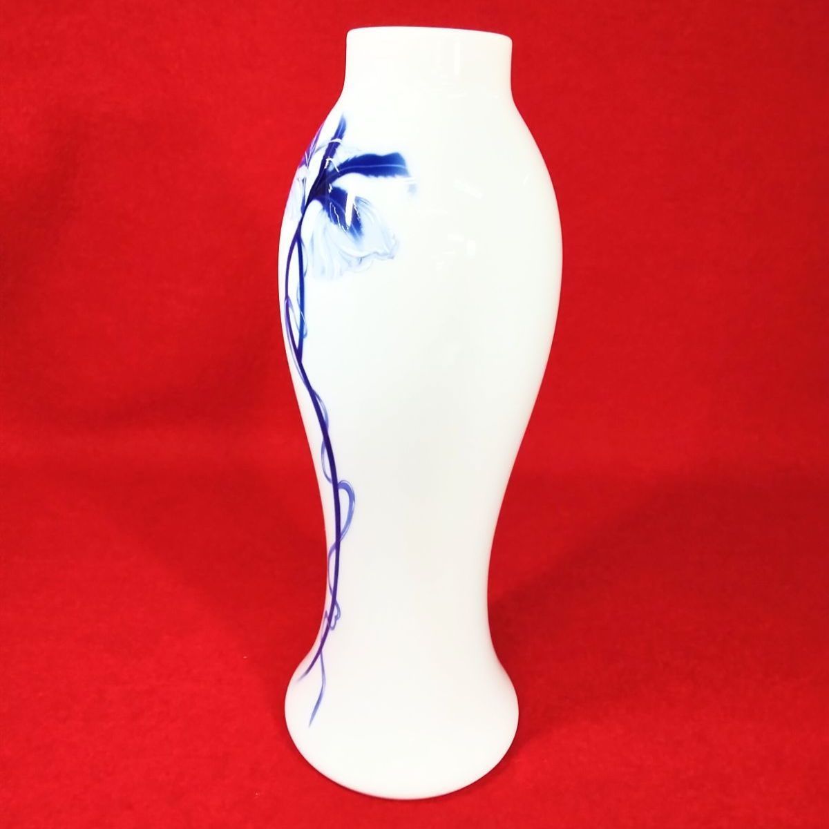 有田焼 深川製磁 オリエンタルブルー ヌーボー 9号 花生 花瓶 《NO