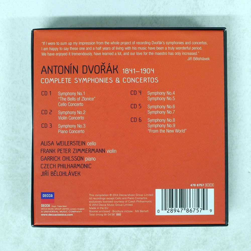 ヨーロッパ盤 イルジービエロフラーヴェク/DVORAK: COMPLETE