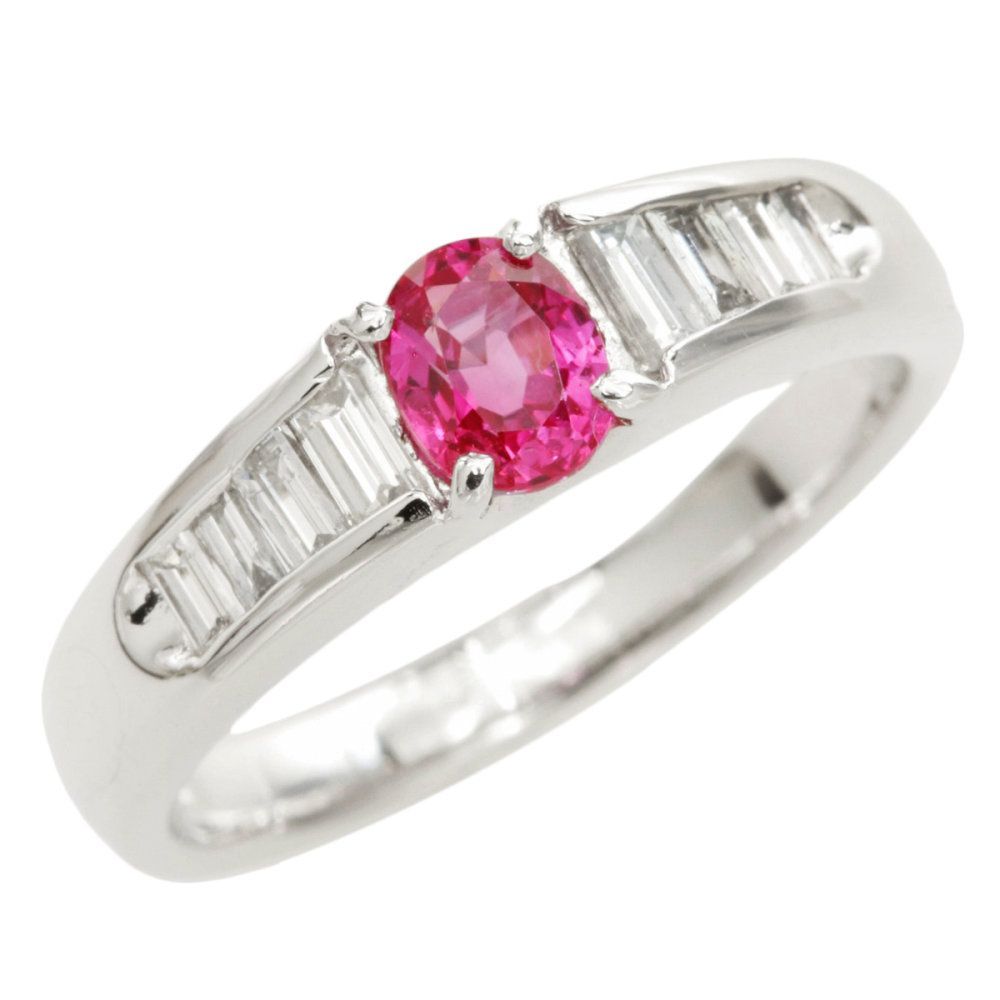 返品OK】0.63ct 天然ルビー リング 11号 Pt900 鑑別書付き 合計0.36ct