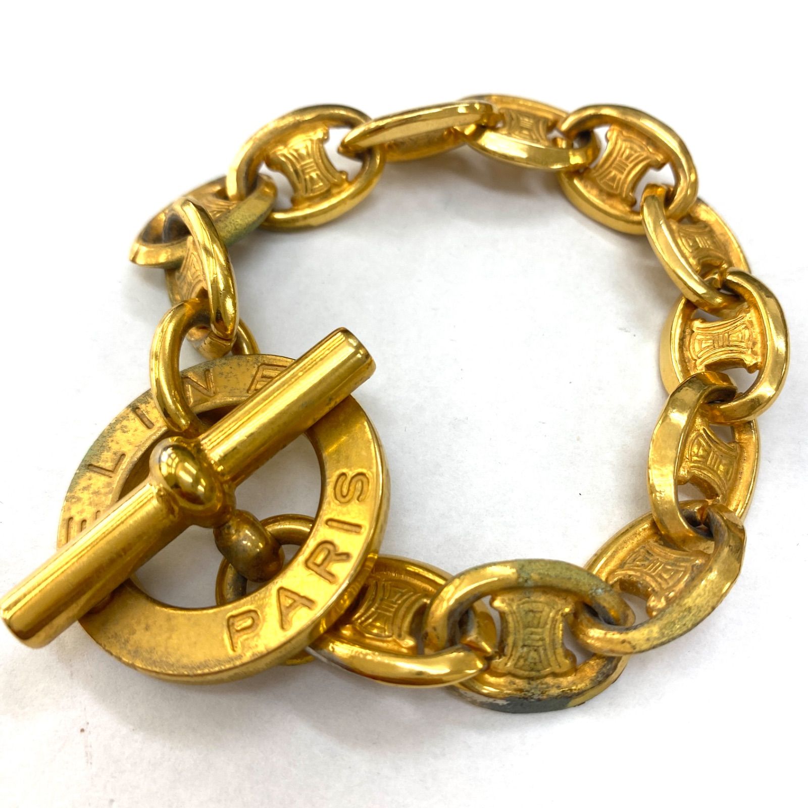 オールドセリーヌ CELINE ブレスレット トリオンフシェーヌダンクル