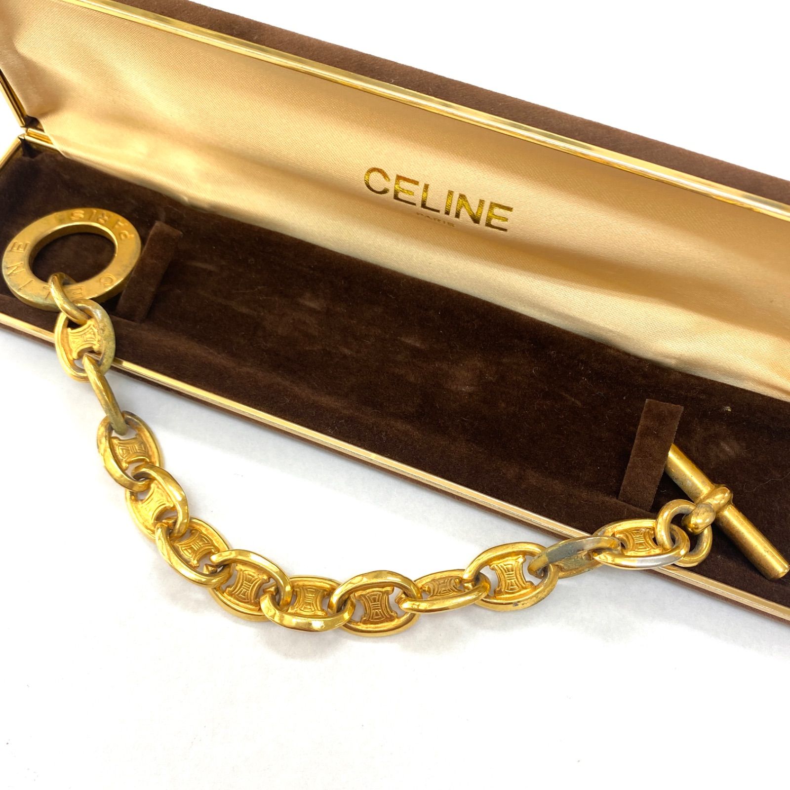 オールドセリーヌ CELINE ブレスレット トリオンフシェーヌダンクル