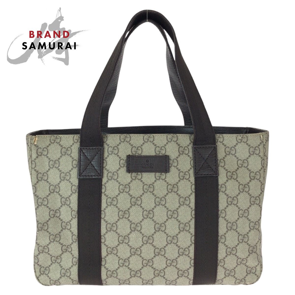 美品 GUCCI グッチ GG柄 カーキ ダークブラウン GGスプリーム