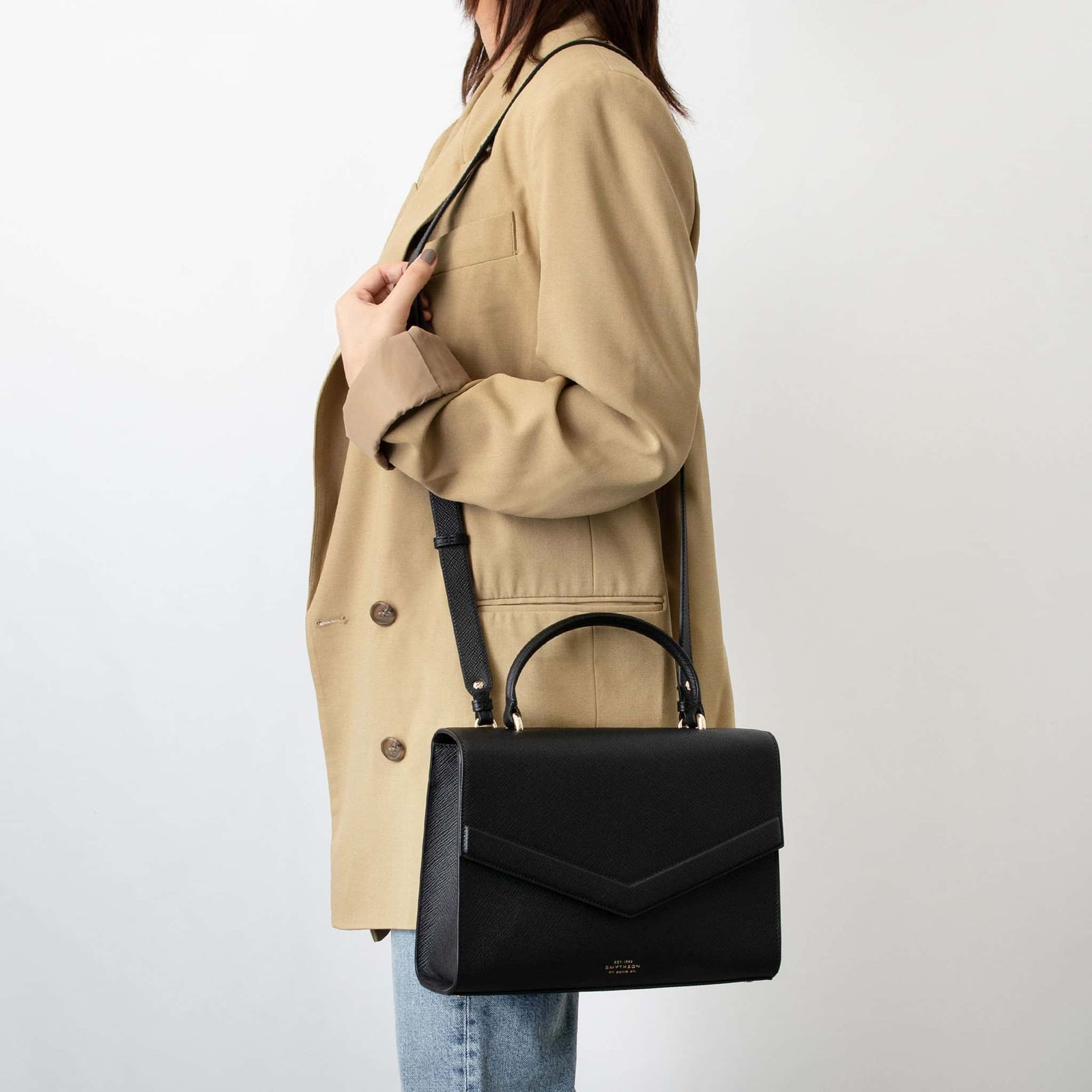 スマイソン SMYTHSON パナマ PanamaレザーA5 ジップノートホルダー