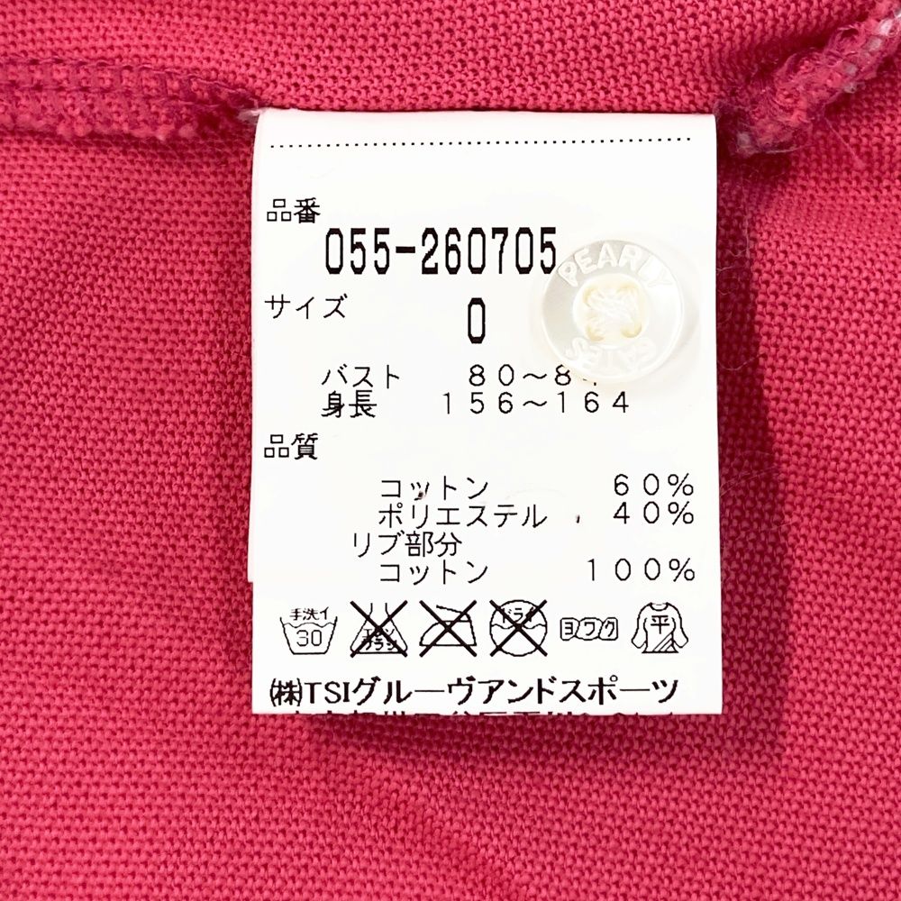 サイズ：0 PEARLY GATES パーリーゲイツ 25周年 半袖ポロシャツ ピンク