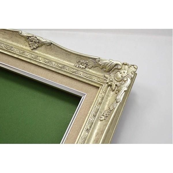 ルイ式 油額 〕 F6号（410×318mm）シルバー 高級油絵額 キャンバス額