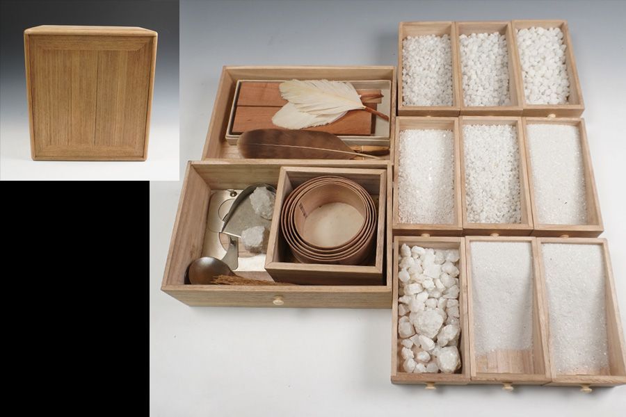 盆石道具 盆栽道具 盆景 盆栽 砂箪笥 道具 白砂 天然石 盆石など 一式